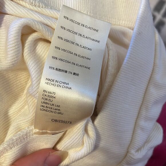 Free People Romy Ribbed Bell Bottom Draped Sweater Set Ivory XS - Picture 9 of 13